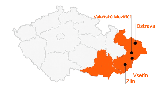 Mapa působení WEBONO